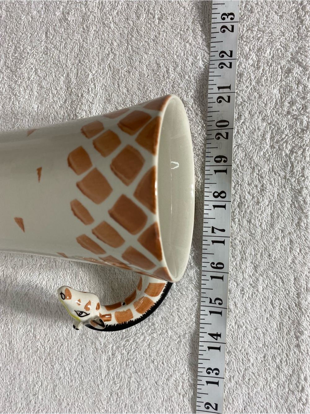 Pier 1 Imports Hand Painted 3D Giraffe Neck Handle Ceramic Coffee Mug - Picture 12 of 13